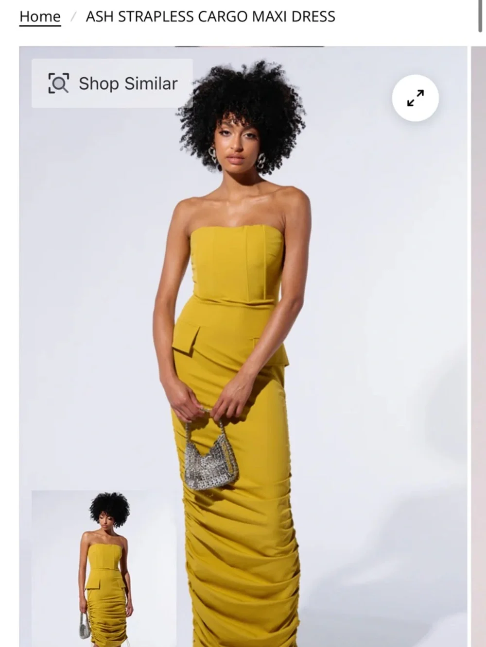 AKIRA Strapless Cargo Maxi Dress - Picture 3 of 8